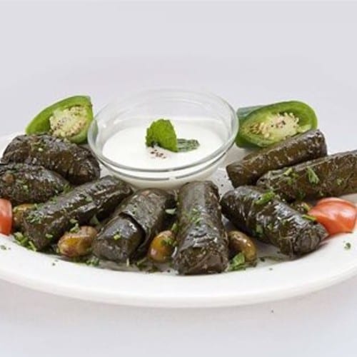 Grape Leaves Platter.