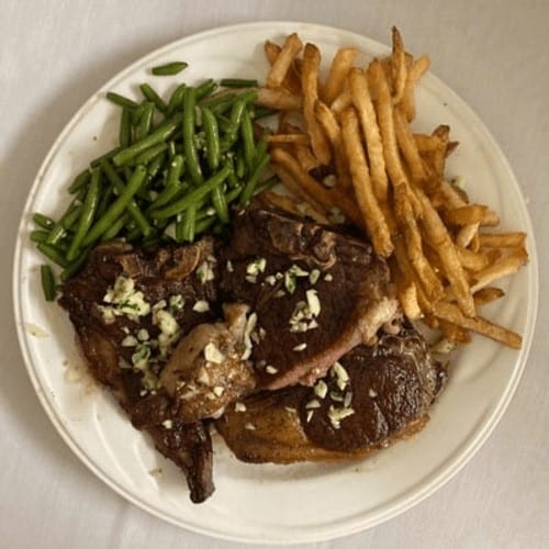 Lamb Chops (16 oz) plate.