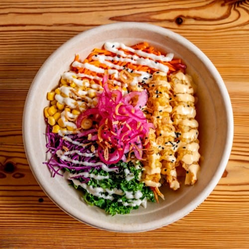 N4) Shrimp Tempura Sesame Noodles.