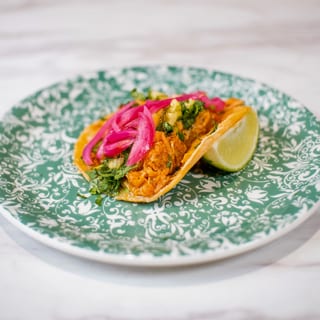 Spicy chicken tinga taco