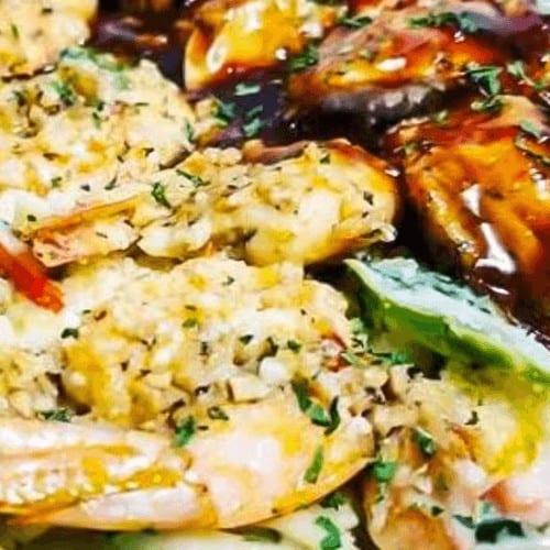 Jerk Chicken & Shrimp Alfredo.