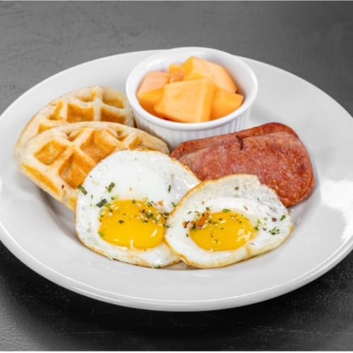 Croffles spam and eggs.