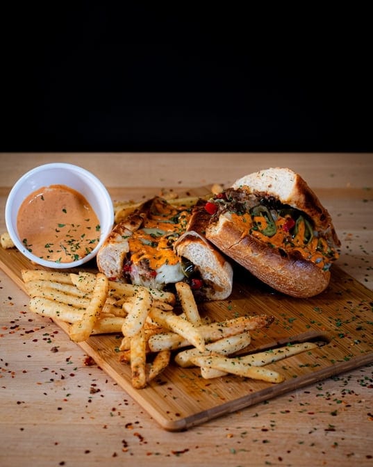 Kickin' Philly Cheese Hot Sub.