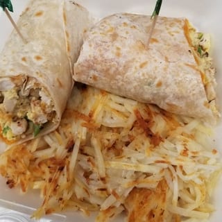 Breakfast Burrito W/ HashBrowns