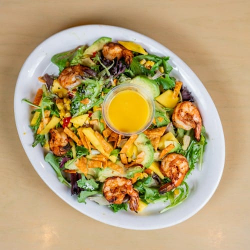 Shrimp, Mango, Avocado Salad.