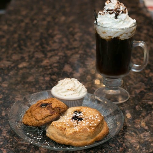 Breakfast Club Scones, choose from apple, blueberry, or raspberry.