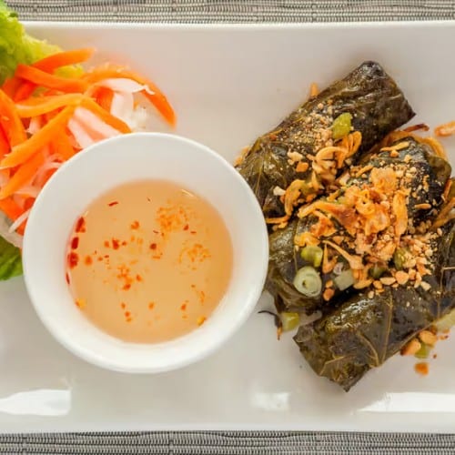 Beef in Grape Leaves.