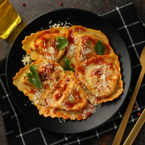 Baked Cheese Ravioli.