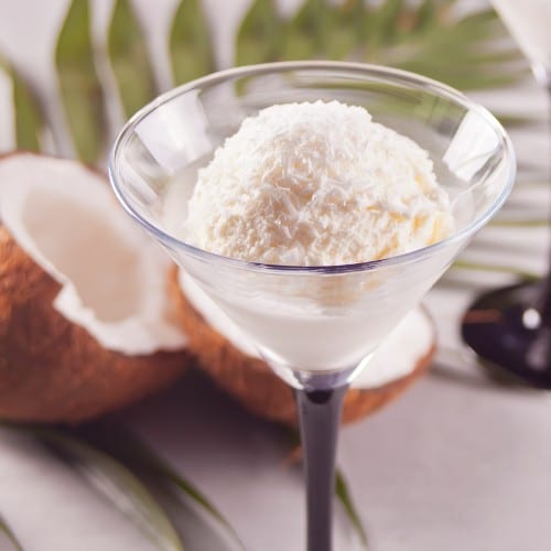 Coconut Ice Cream (Homemade).