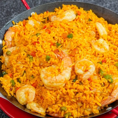 Arróz con Camarones.