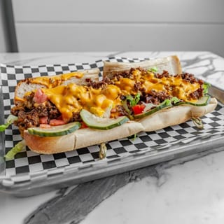 Cheese Burger Sub Basket