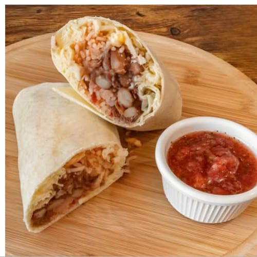Rice and Bean Burrito.