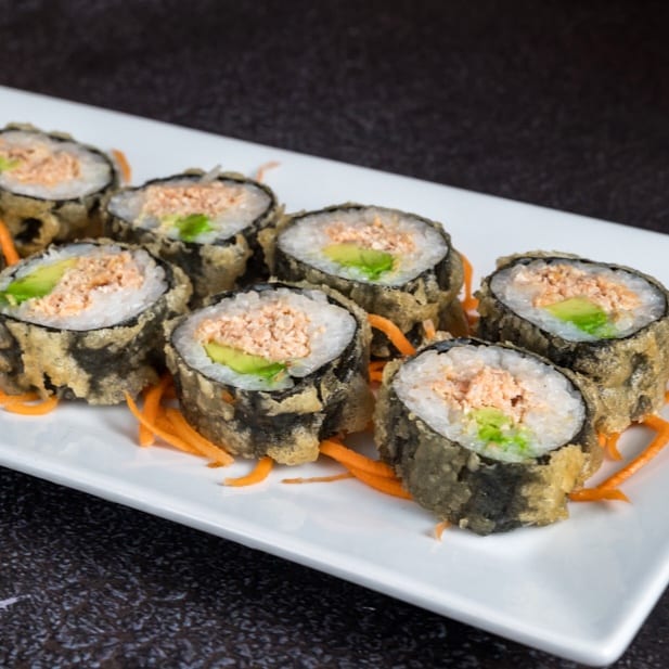 BOGO Salmon Avocado Tempura Roll.