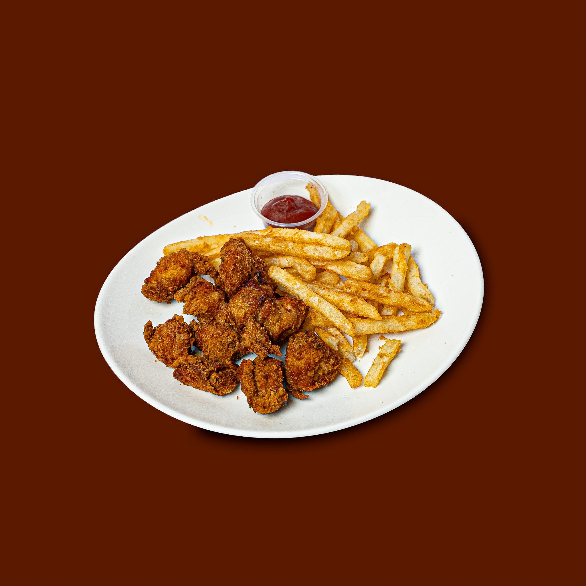 Chicken Cracklings Lunch - Lunch de Chicharrón de Pollo.