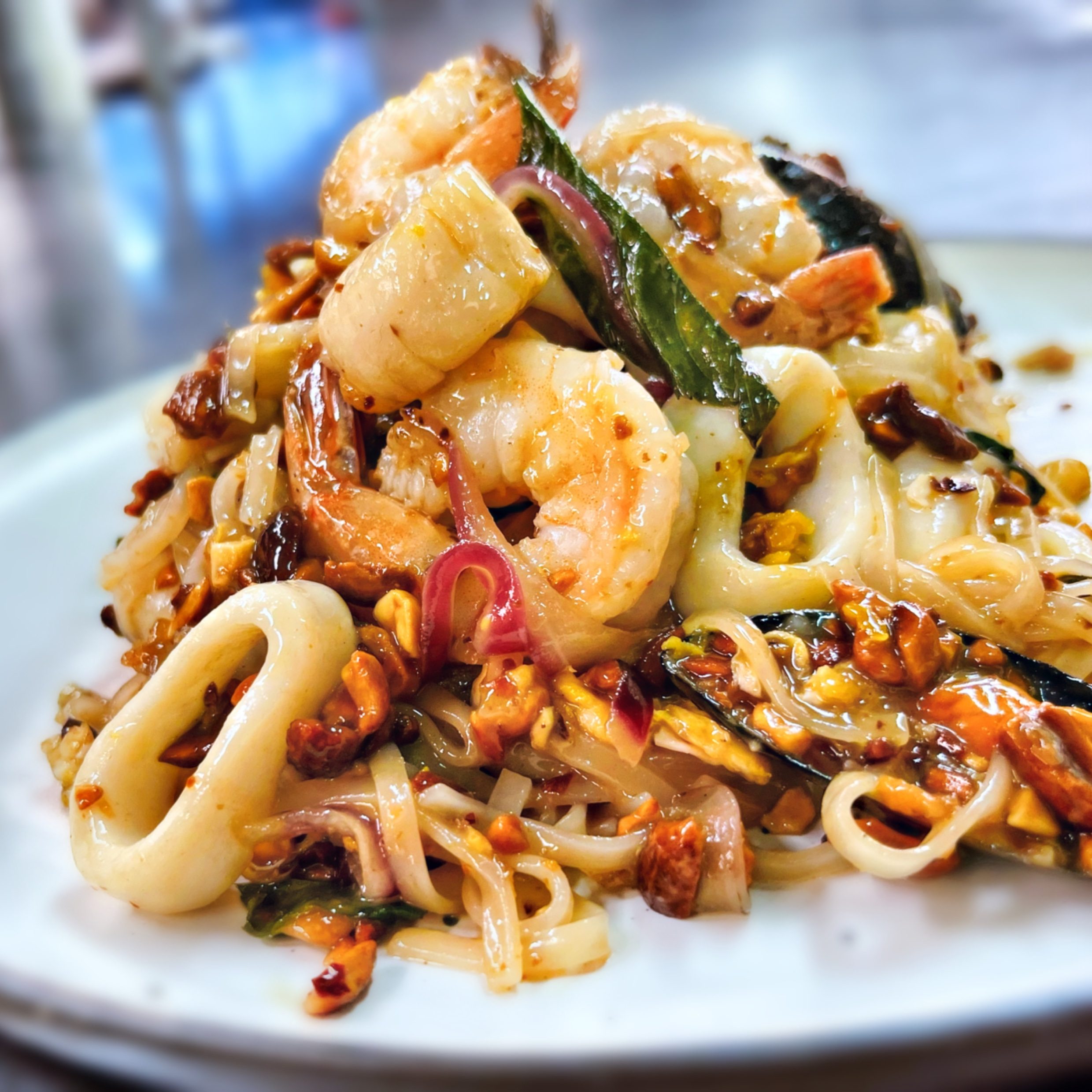 Spicy Basil Pad Thai (no GF option).