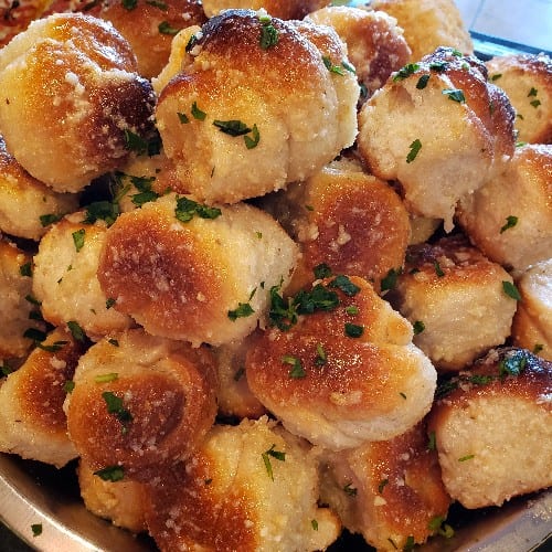 Garlic Knots with Sauce.