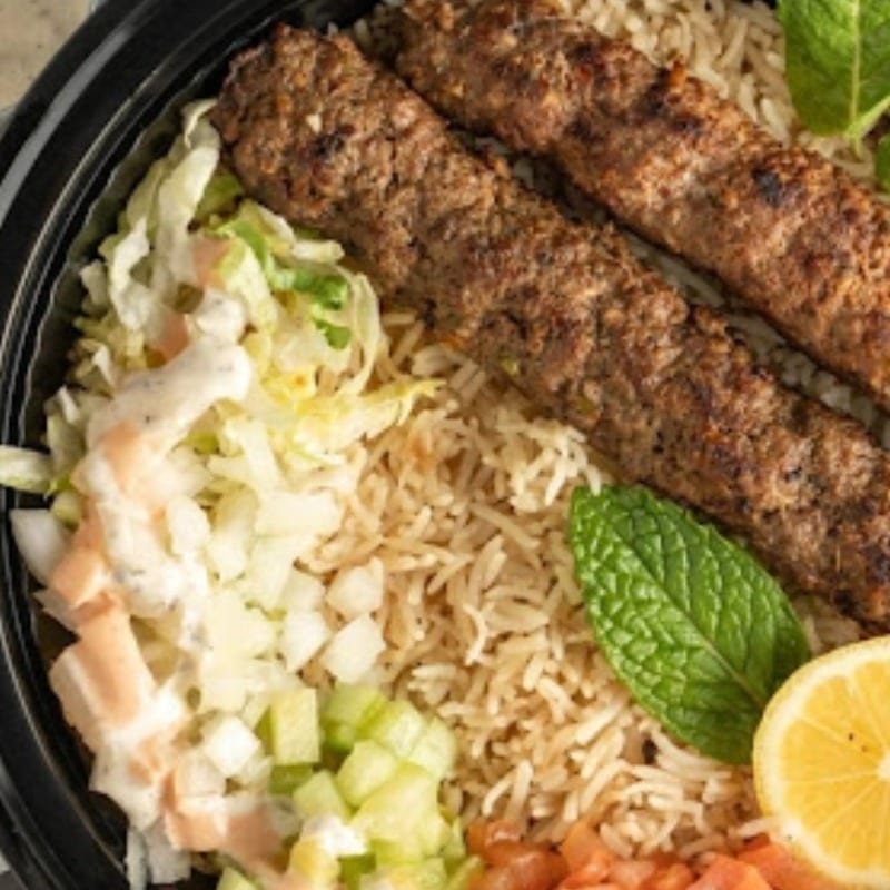 Skewer Beef Kebab Bowl.