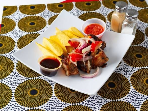 Fried Yam + Tsofi (Turkey Tail).