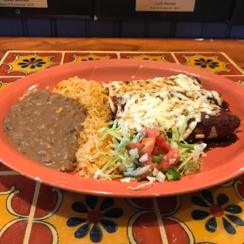 Chicken Mole Enchiladas.