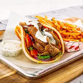 Value Meal Gyro Pita, Fries, Fountain with Soda or Water