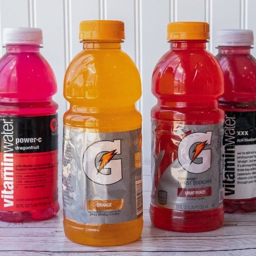 Vitamin Water & Gatorade.