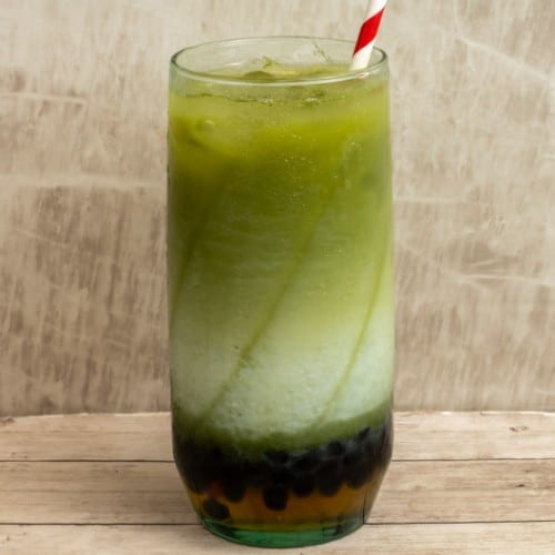 Japanese Matcha Boba Milk Tea.