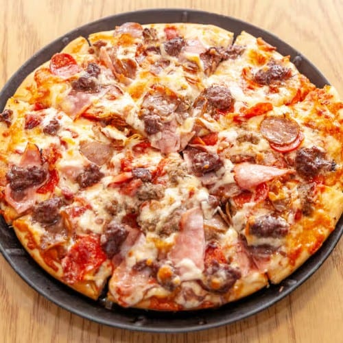 All Meat Pizza.