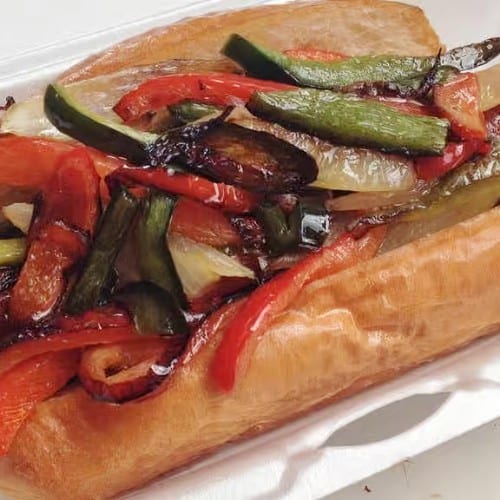 Smoked Sausage Sandwich.