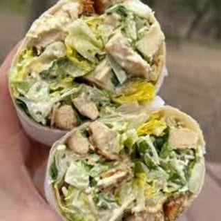 Chicken Caesar Wrap with Salad