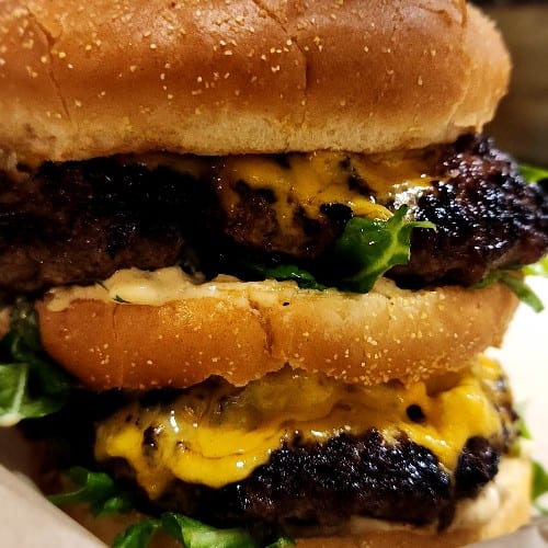 1/2 Lb The Mac Daddy Burger.