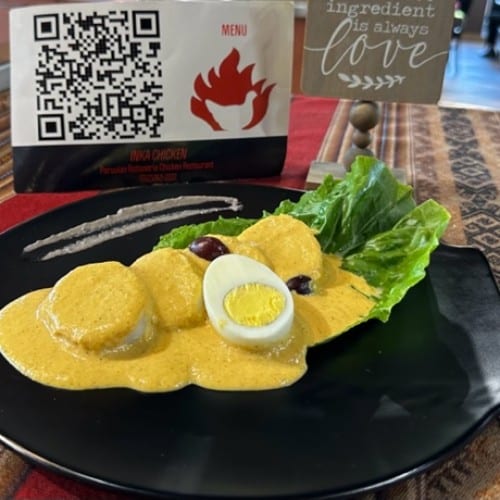 Papas a La Huancaina.