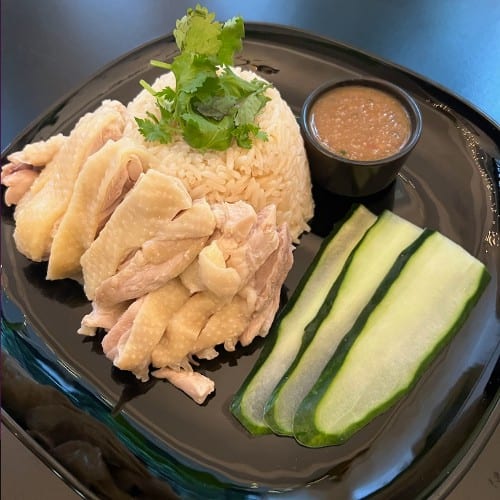 Poached Khao Man Gai.