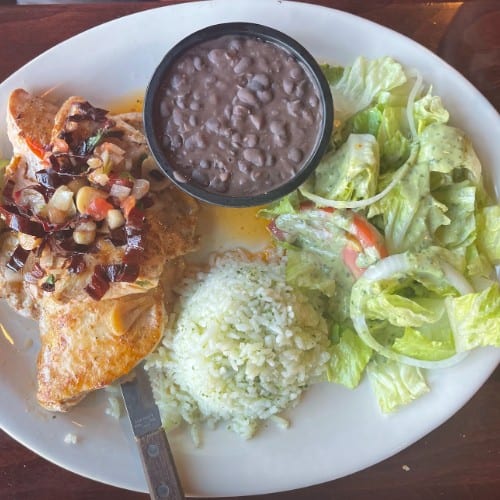 Chicken Mojo De Ajo Dinner.