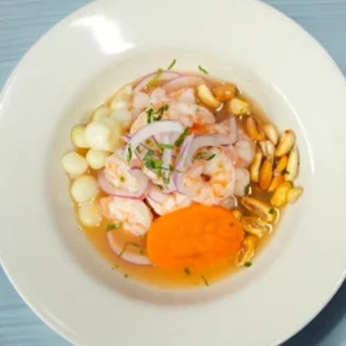 Ceviche De Camarones.
