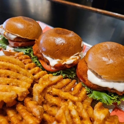 Buffalo Chicken Sliders.