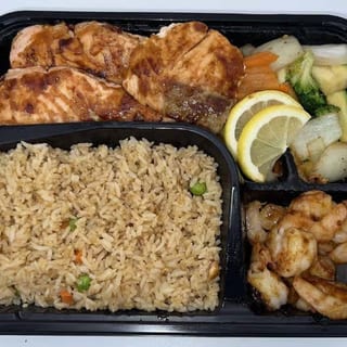 HL12. Salmon & Shrimp (6 pcs) Lunch Special
