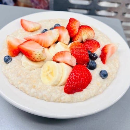 Oatmeal & Fruits.