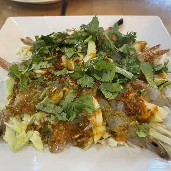 Spicy Raw Shrimps / กุ้งแช่น้ำปลา.