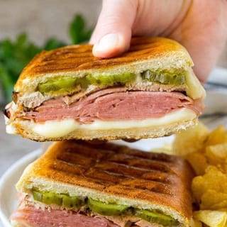 Cuban Sandwich (Roast Pork, Ham, Swiss Cheese, Pickles & Mustard)