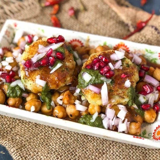 Aloo Tikki Chaat.