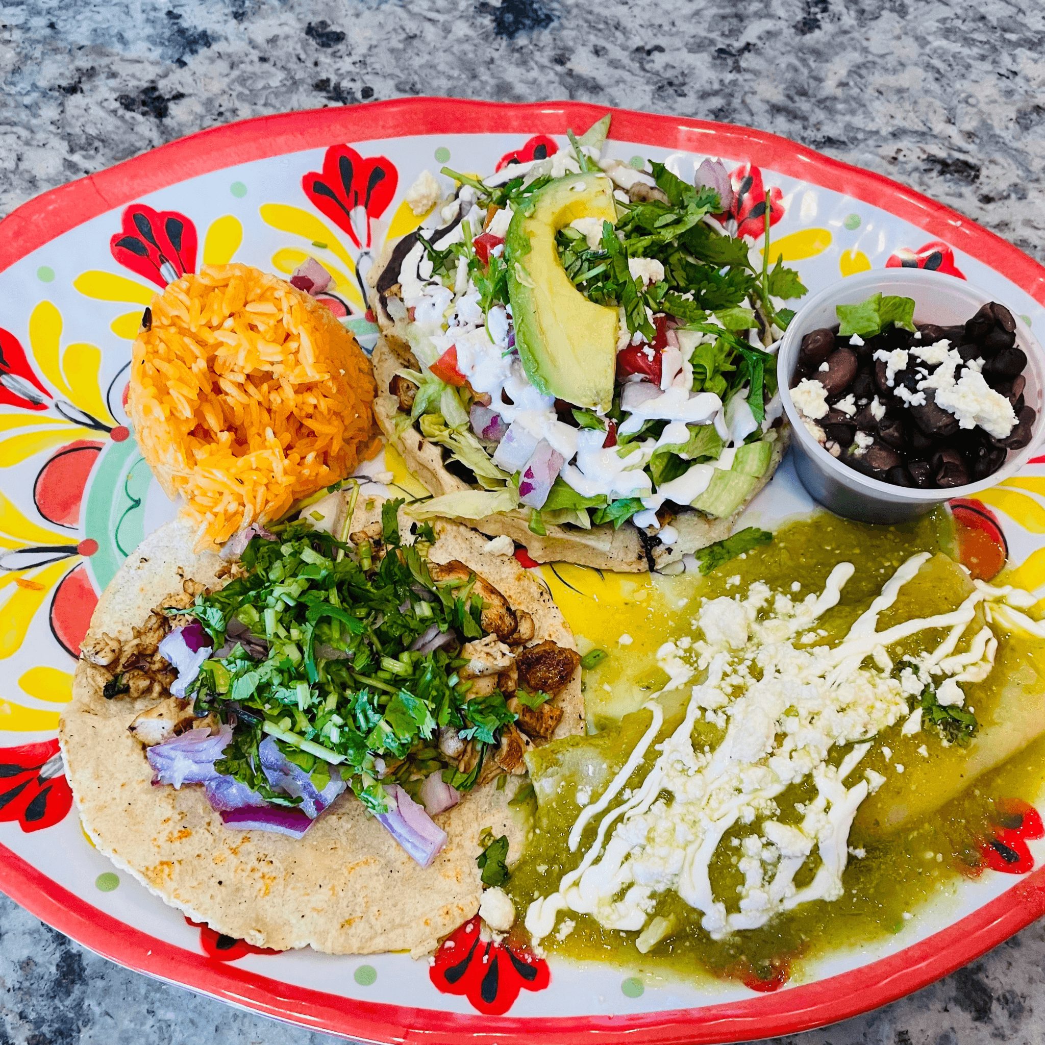 #1 Enchilada, Taco, Sope.