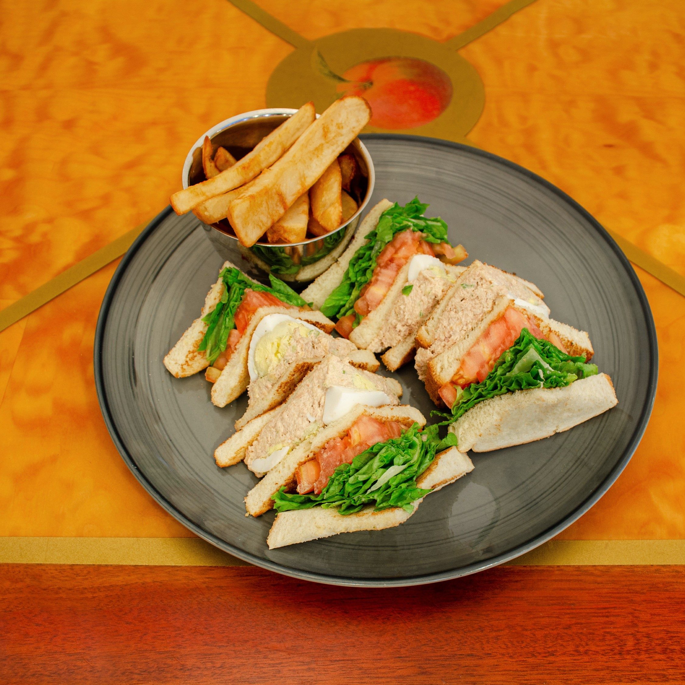 Tuna Fish and Sliced Egg Triple Decker.