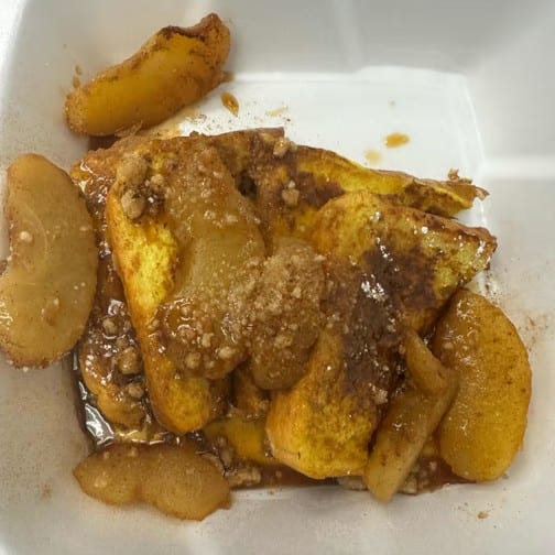 (Short Stack) Apple Caramel Crumb French Toast.