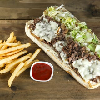 12" Cheesesteak sub sandwich
