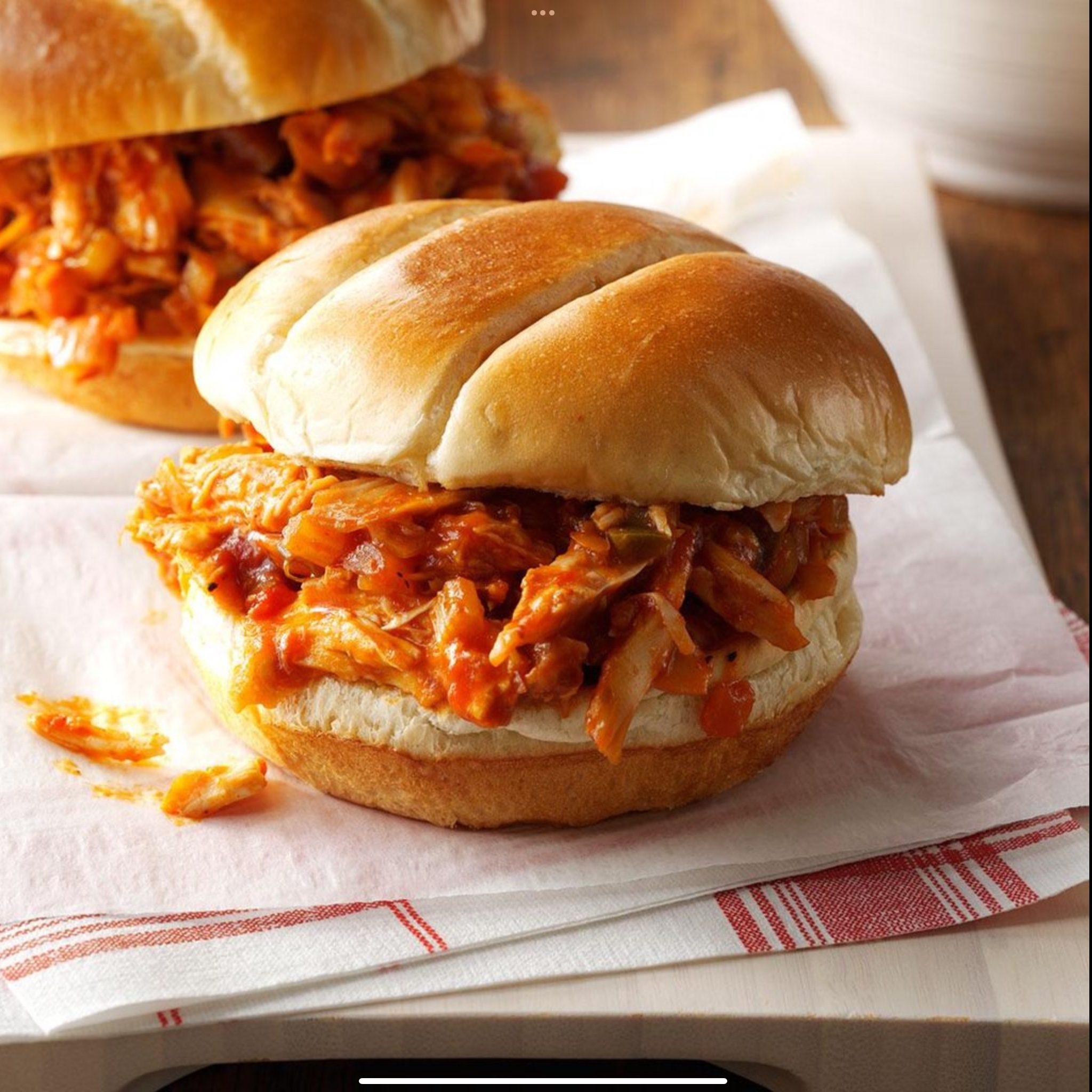 Smoked Chicken Sandwich - Juicy pecan-smoked chicken.