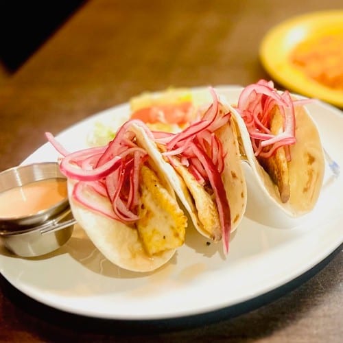 Tilapia tacos.
