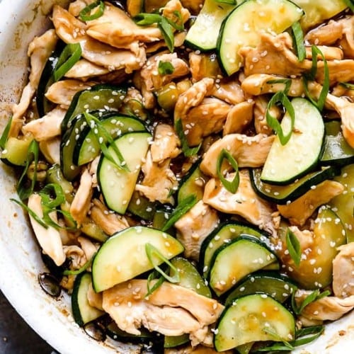 Zucchini & Mushroom Chicken.