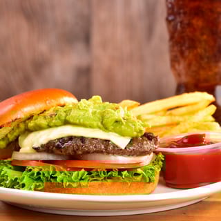 Guacamole Swiss Burger Meal