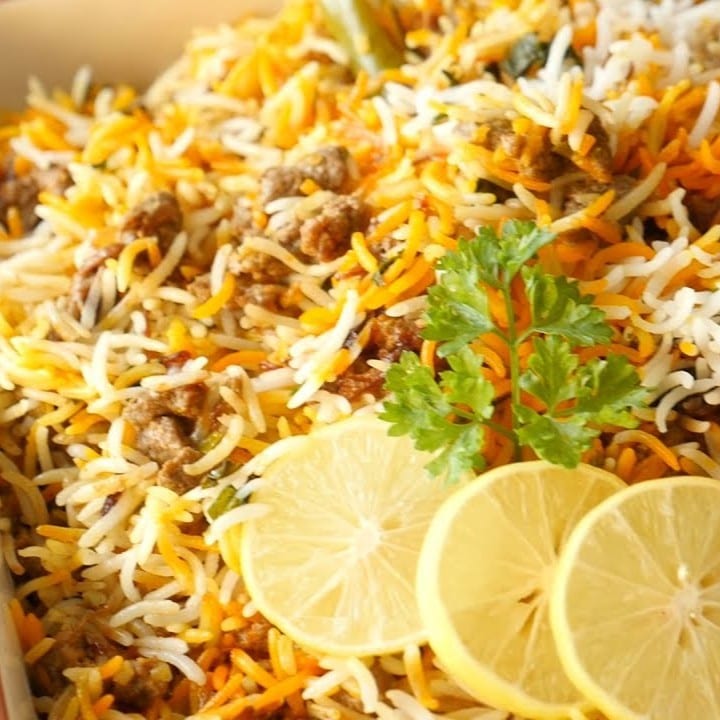 Pariwaar Special Keema Biryani.