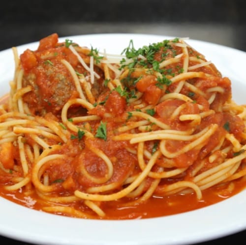 #3 Spaghetti with Meatballs.